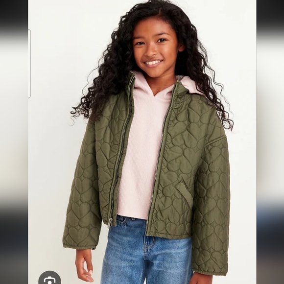 Old Navy Other - Girls Olive Green Quilted Jacket